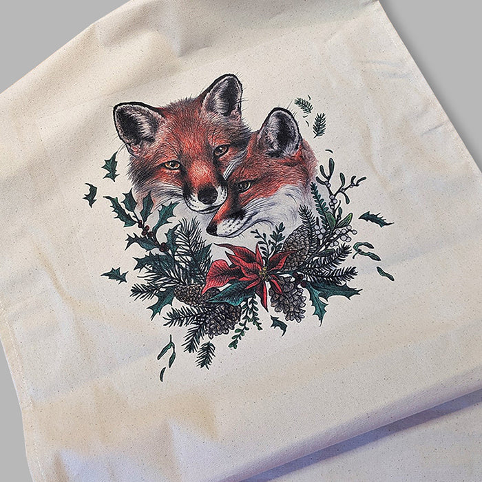 OneKind Fox Tea Towel Scottish wildlife homeware OneKind shop