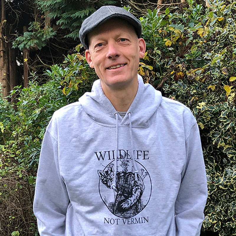 Wildlife Not Vermin unisex hoodie with fox artwork