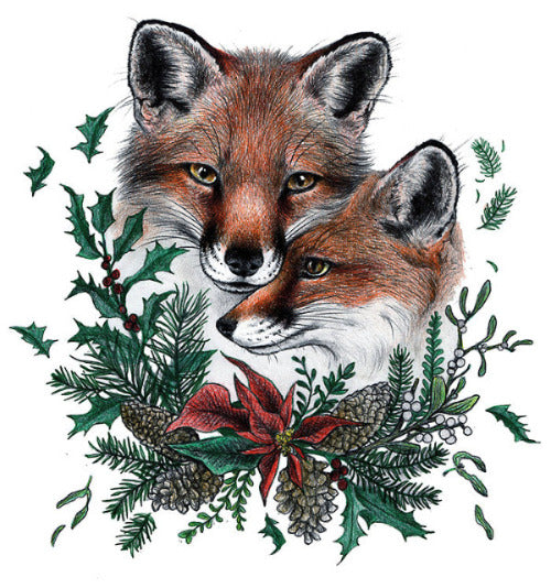 Illustration of two foxes by artist Kate Louise Powell
